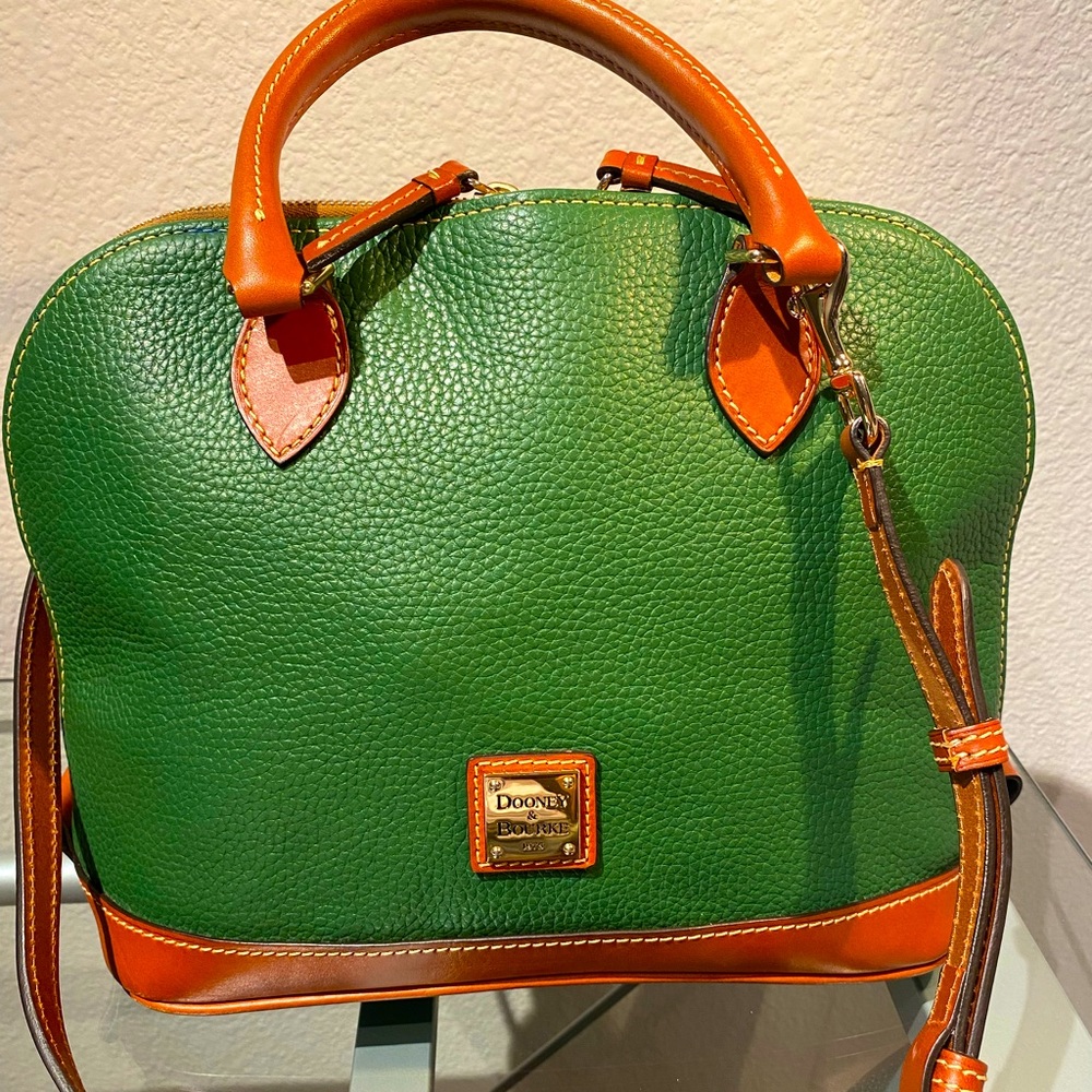 Dooney & Bourke Green Pebble Collection Satchel